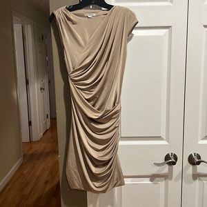 Boston Proper Champagne Gold Cocktail Dress Sz 8